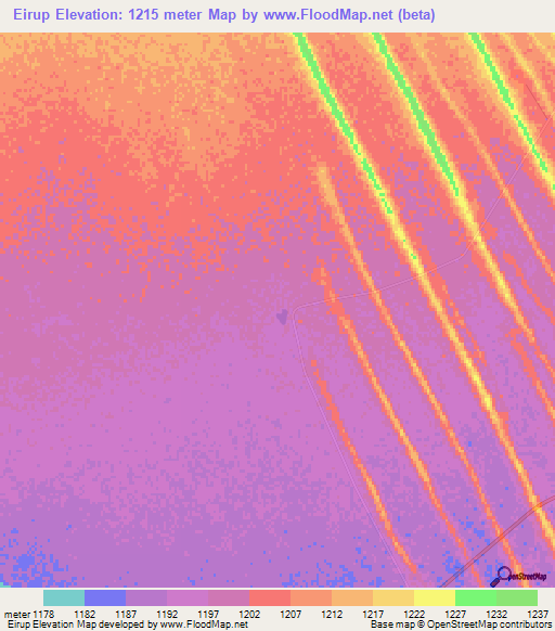 Eirup,Namibia Elevation Map