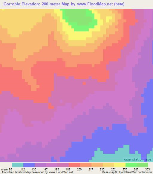 Gorroble,Ethiopia Elevation Map