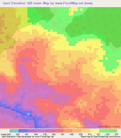 Garri,Ethiopia Elevation Map