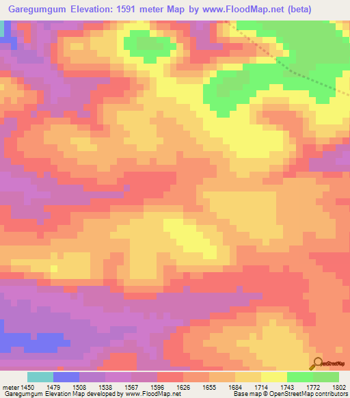Garegumgum,Ethiopia Elevation Map