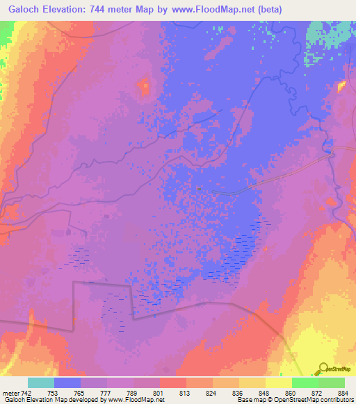 Galoch,Ethiopia Elevation Map