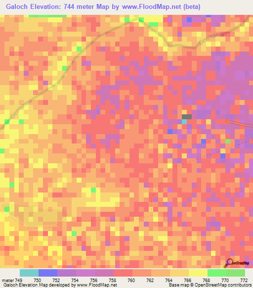Galoch,Ethiopia Elevation Map