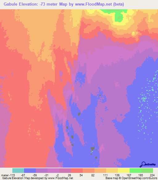 Gabule,Ethiopia Elevation Map