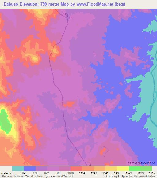 Dabuso,Ethiopia Elevation Map