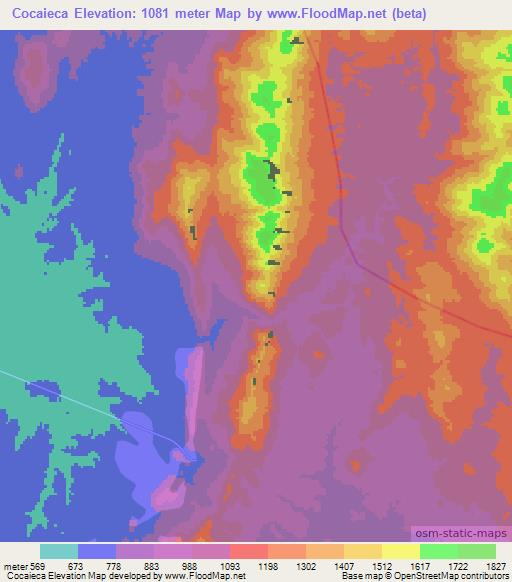 Cocaieca,Ethiopia Elevation Map