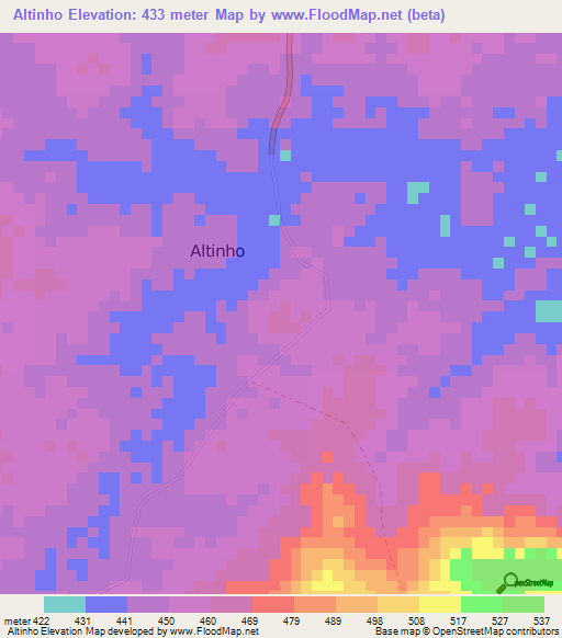 Altinho,Brazil Elevation Map