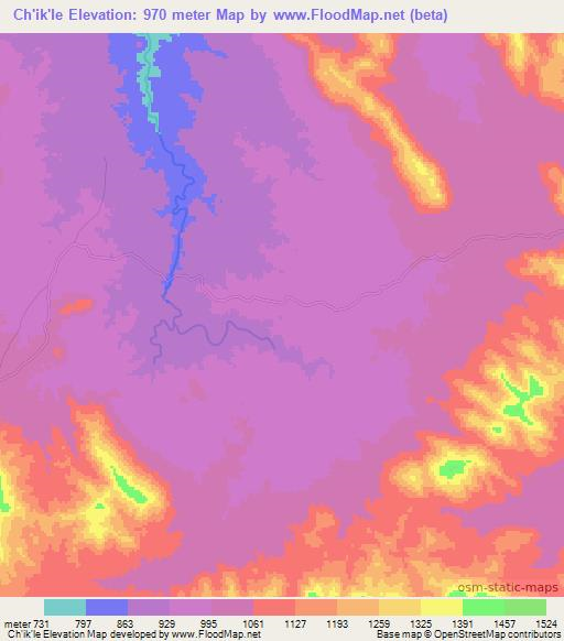 Ch'ik'le,Ethiopia Elevation Map