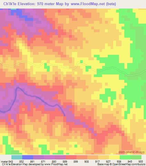 Ch'ik'le,Ethiopia Elevation Map