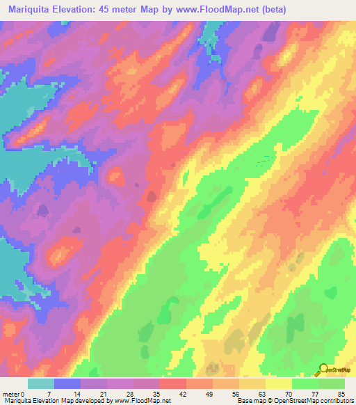 Mariquita,Falkland Islands Elevation Map