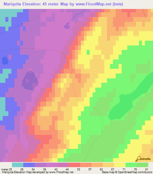 Mariquita,Falkland Islands Elevation Map
