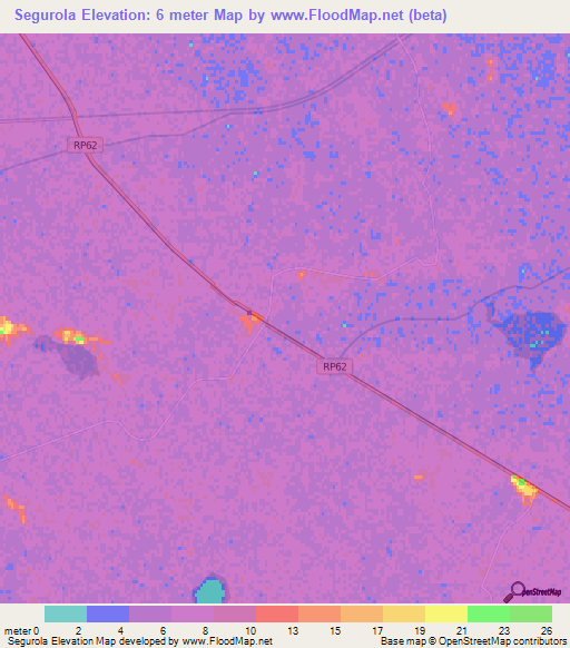 Segurola,Argentina Elevation Map