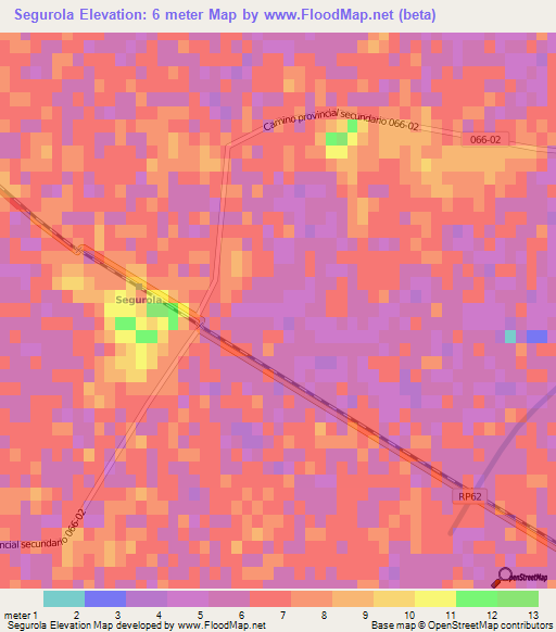 Segurola,Argentina Elevation Map