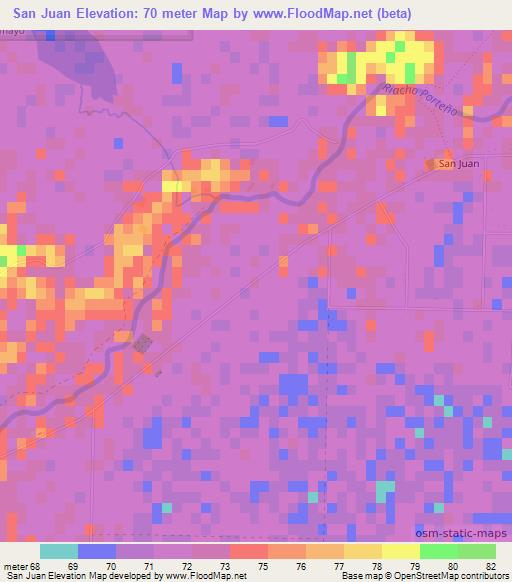 San Juan,Argentina Elevation Map