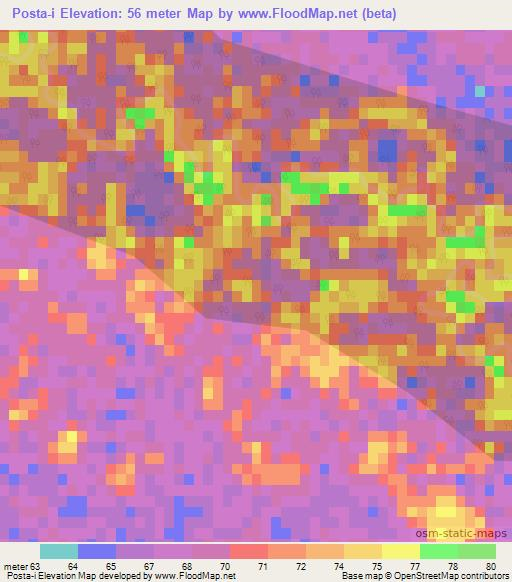 Posta-i,Argentina Elevation Map