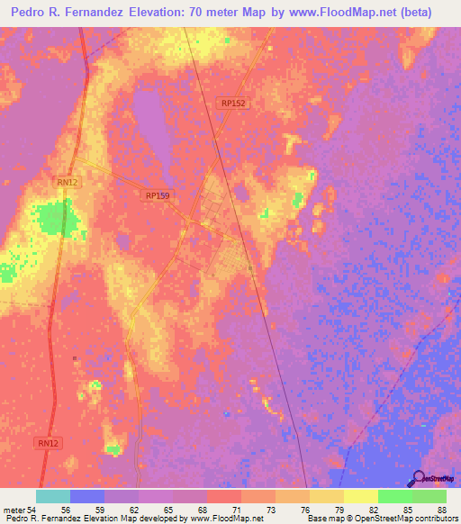Pedro R. Fernandez,Argentina Elevation Map