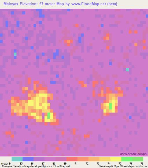 Maloyas,Argentina Elevation Map