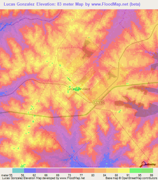 Lucas Gonzalez,Argentina Elevation Map