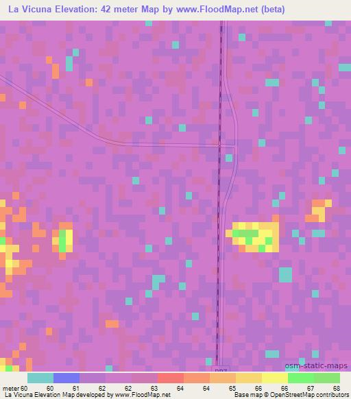 La Vicuna,Argentina Elevation Map