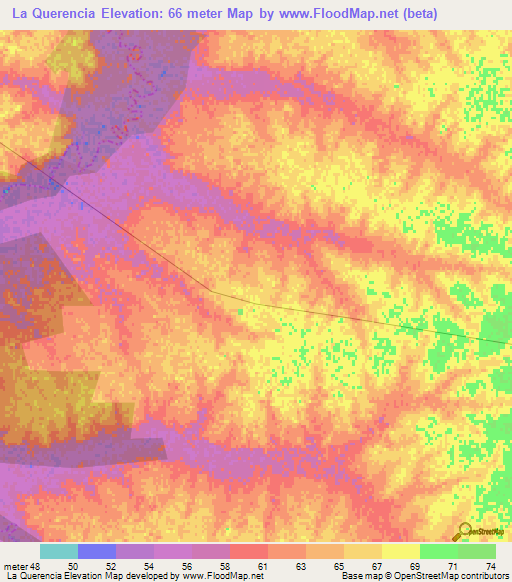 La Querencia,Argentina Elevation Map