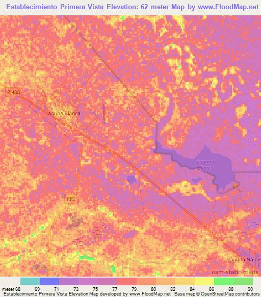 Establecimiento Primera Vista,Argentina Elevation Map