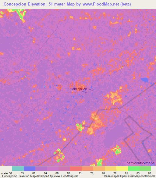 Concepcion,Argentina Elevation Map