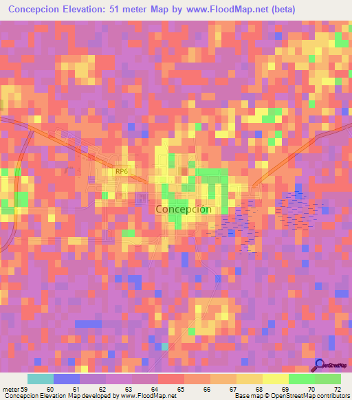 Concepcion,Argentina Elevation Map