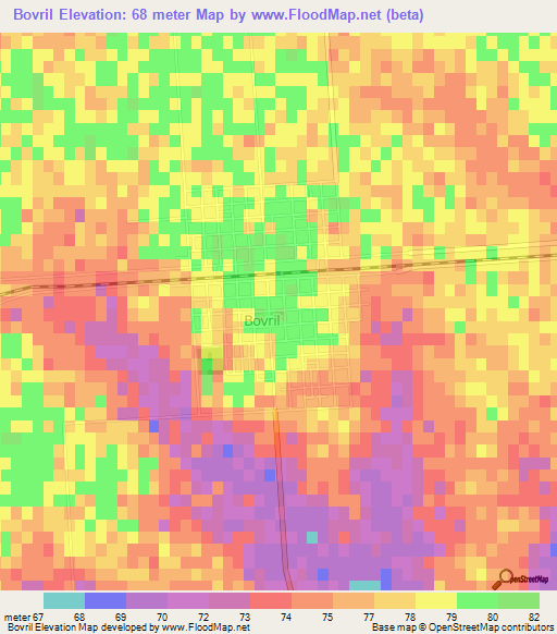 Bovril,Argentina Elevation Map