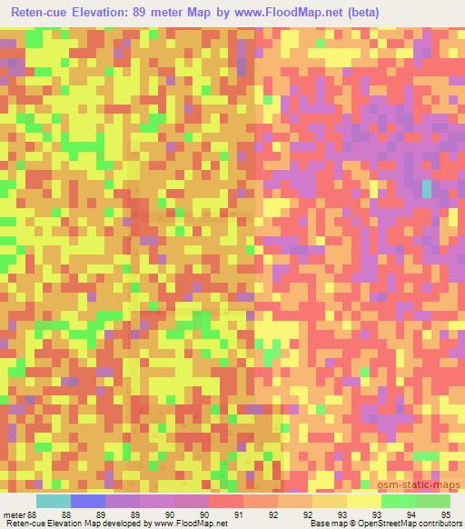 Reten-cue,Paraguay Elevation Map