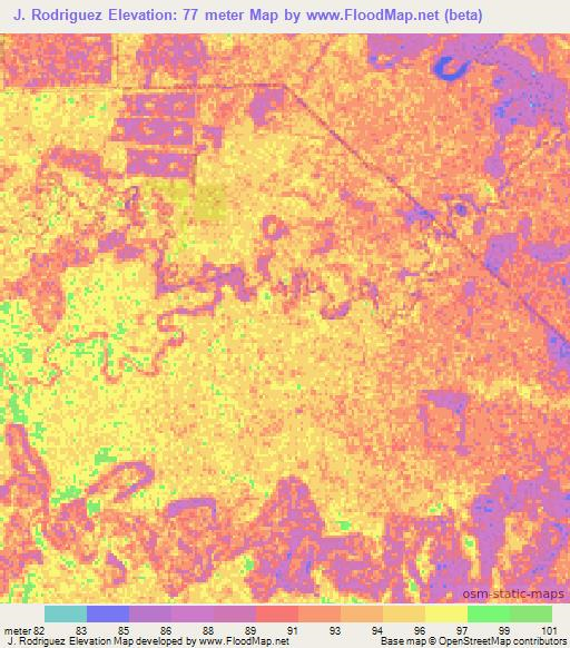 J. Rodriguez,Paraguay Elevation Map