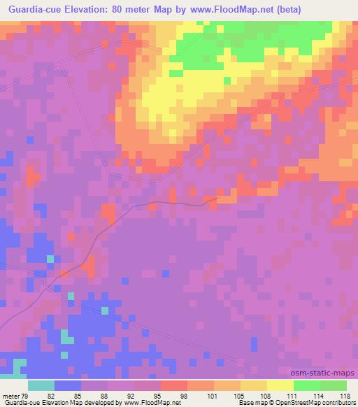 Guardia-cue,Paraguay Elevation Map