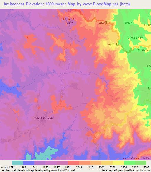 Ambacocat,Eritrea Elevation Map