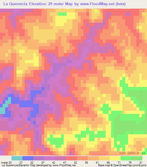 La Querencia,Uruguay Elevation Map