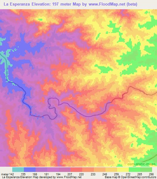 La Esperanza,Uruguay Elevation Map