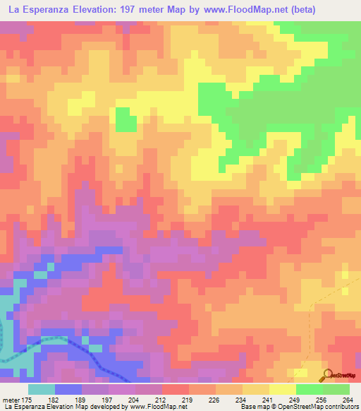La Esperanza,Uruguay Elevation Map