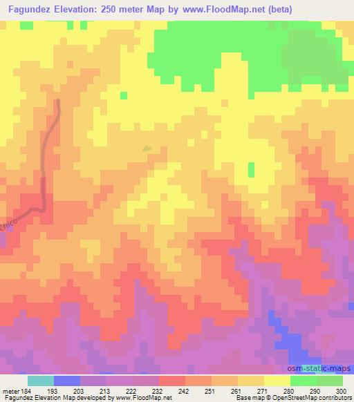 Fagundez,Uruguay Elevation Map