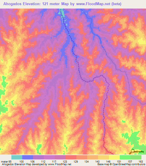 Ahogados,Uruguay Elevation Map