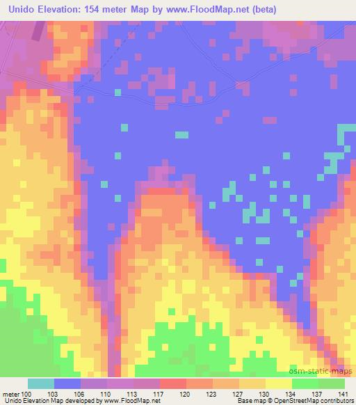 Unido,Bolivia Elevation Map