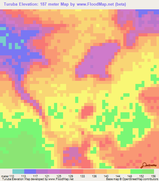 Turuba,Bolivia Elevation Map