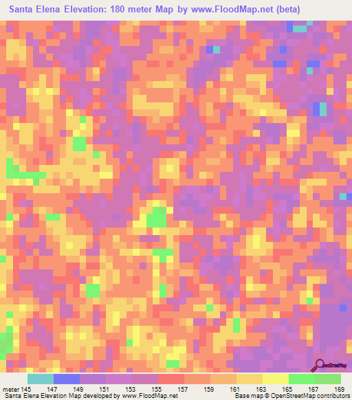 Santa Elena,Bolivia Elevation Map