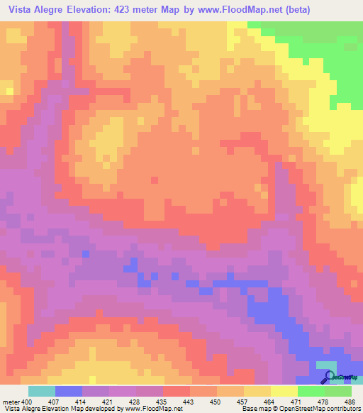 Vista Alegre,Brazil Elevation Map