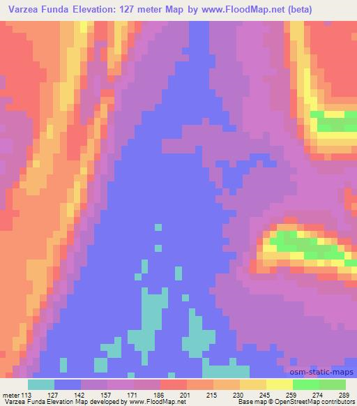 Varzea Funda,Brazil Elevation Map