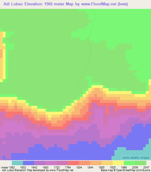 Adi Lubso,Eritrea Elevation Map