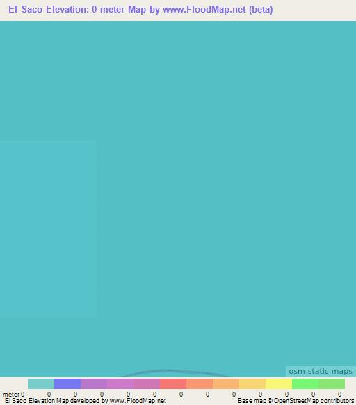 El Saco,Venezuela Elevation Map