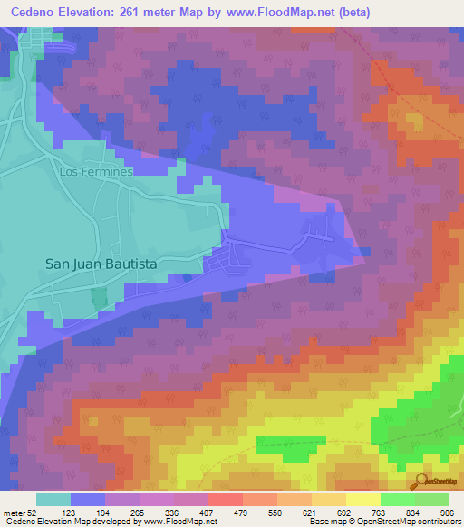 Cedeno,Venezuela Elevation Map