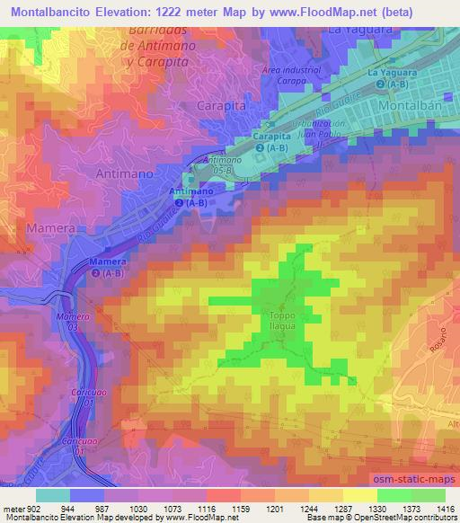 Montalbancito,Venezuela Elevation Map