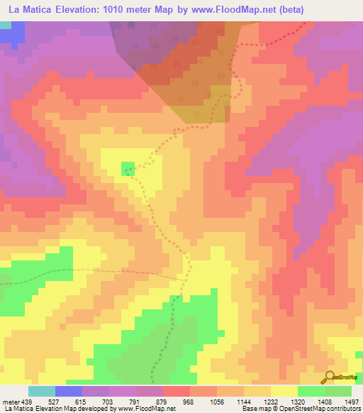 La Matica,Venezuela Elevation Map