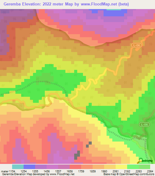 Geremba,Venezuela Elevation Map