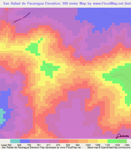 San Rafael de Pacaragua,Venezuela Elevation Map