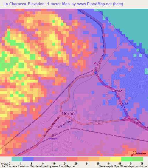 La Charneca,Venezuela Elevation Map