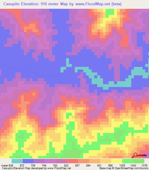 Casupito,Venezuela Elevation Map